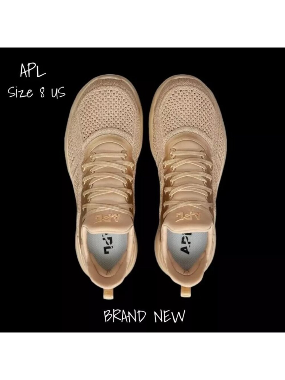 APL Techloom Tracer Running Shoes Sneakers Champagne Women's 8 US 38.5 EU New